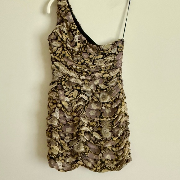 Zara One Shoulder Floral Mini Dress – Size S – NWOT - Picture 6 of 11